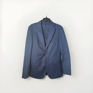 J. Crew Moon British Cloth Blazer Mens 38R Blue Cotton Wool Slim Ludlow Jacket